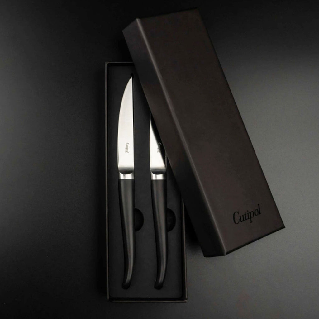 RIB Steak Knife from Cutipol is available in a two-knife case and is a fantastic gift suggestion. UPC 5609881685358