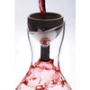 Hulu Wine Decanter by JIA INC. SKU: JHL530. Place the filter on the decanter and pour wine into the decanter. The filter separates sediment and aerates the wine. Adjust the velocity screw on the filter to change the speed. 