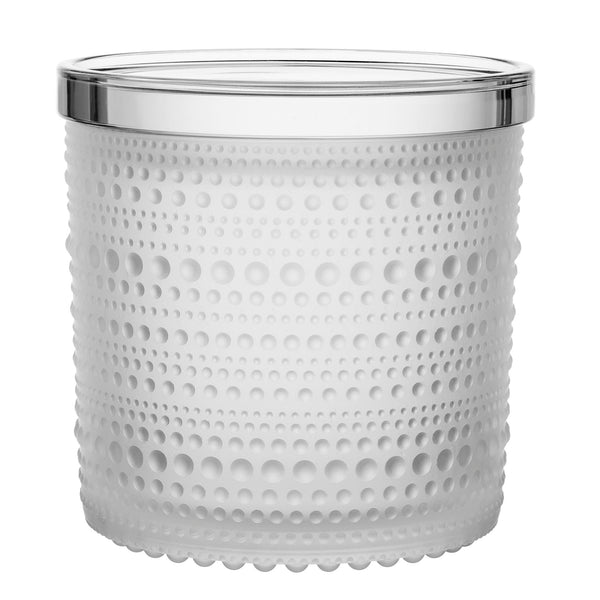 Iittala Kastehelmi Jar 116x114mm matte frosted.