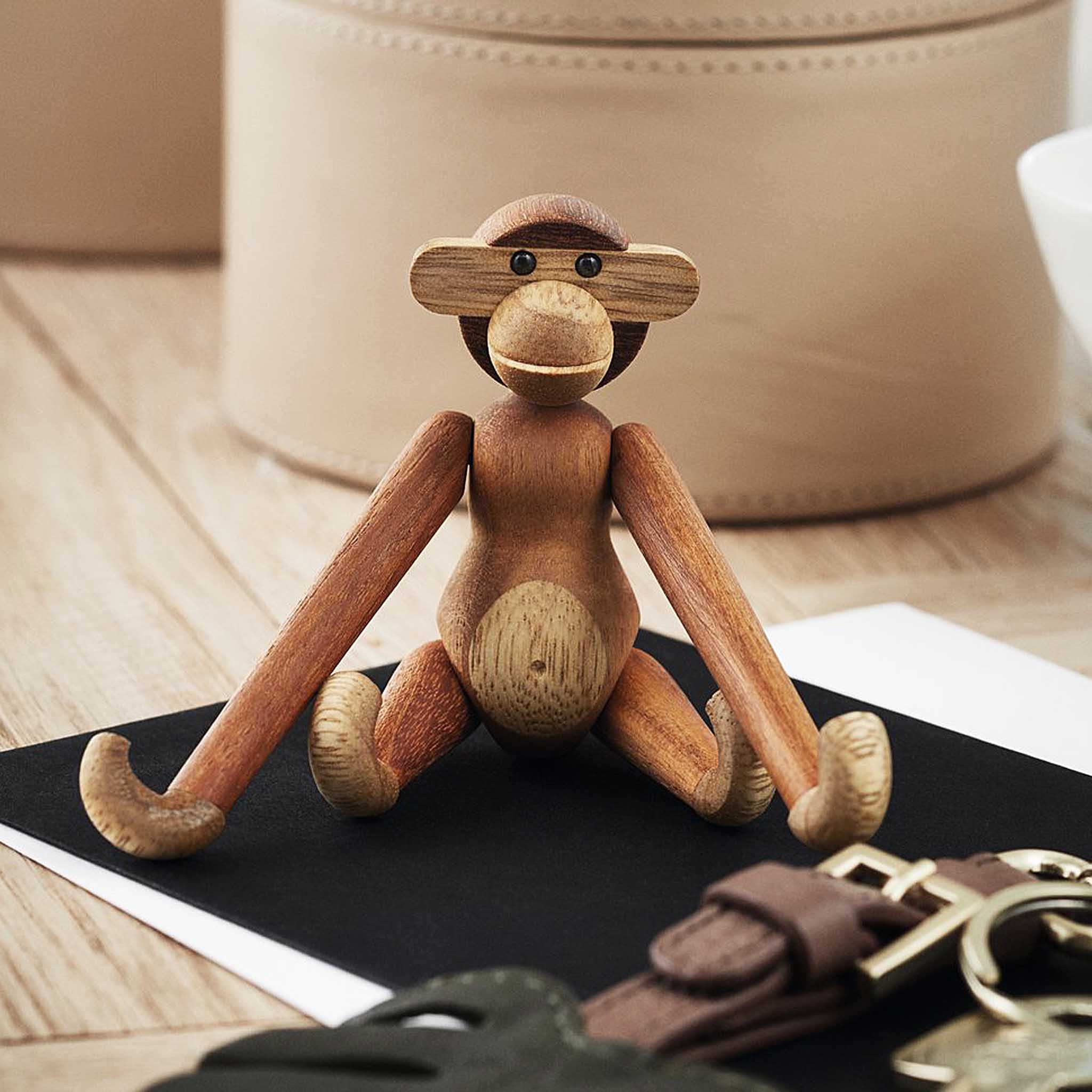Kay Bojesen Monkey in Teak and Limba Wood (1951) from Abode New York