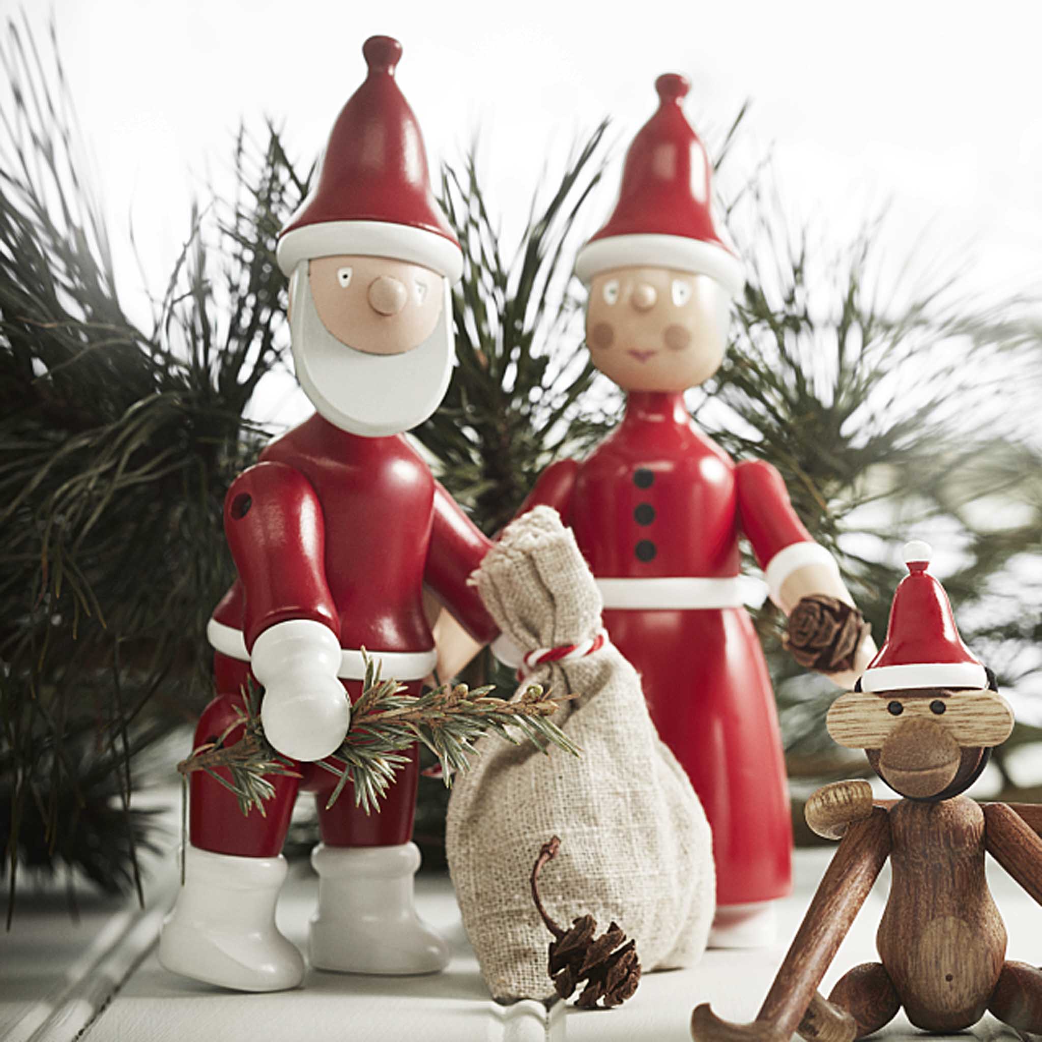 美品【KAY BOJESEN】SANTA CLAUS Kay Bojesen Santa Claus / Father Christmas Wood Figurine Abode NY