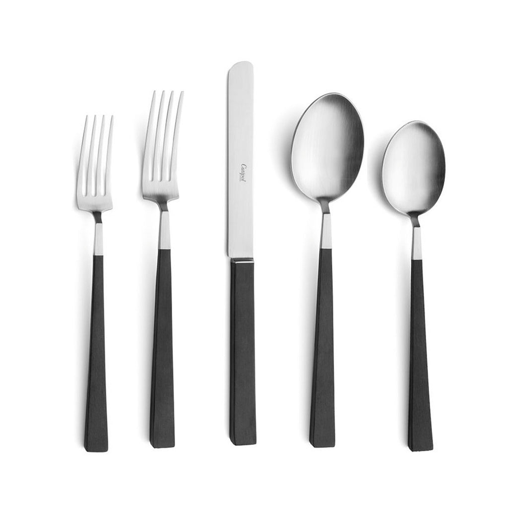 Cutipol Goa Gold Black Matte Brushed Cutlery Collection from Abode