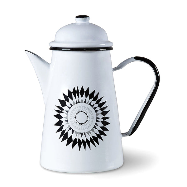 Midnattssol enamelware coffe pot / kettle by Sandra Isaksson for ISAK Co UK.