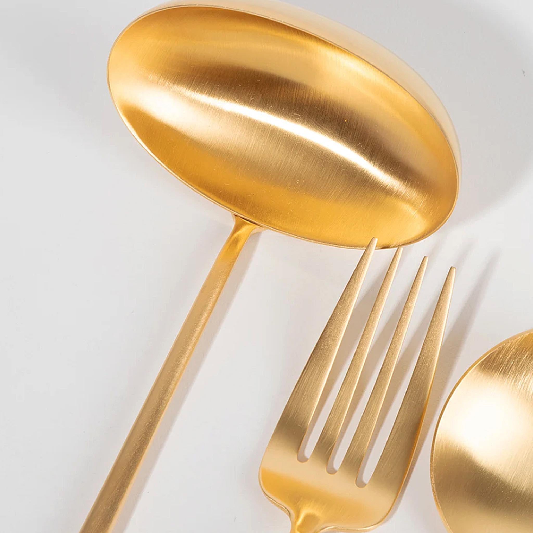 Cutipol Moon Matte Brushed 24-Carat Gold-Plated Cutlery Collection