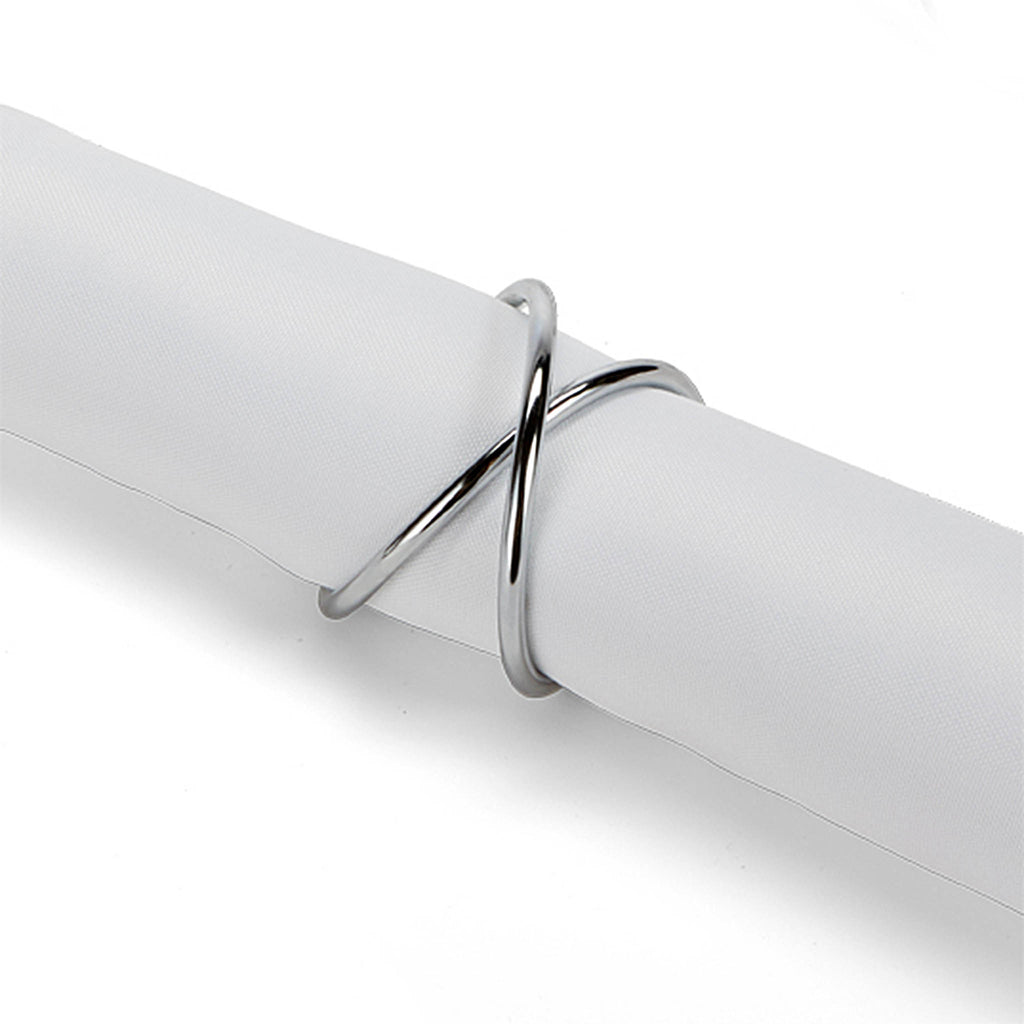 Napkin Loop Set of 4 Chromed steel L5.5 x W5.5 x H5.5 cm L2.2 x W2.2 x H2.2 in NR001