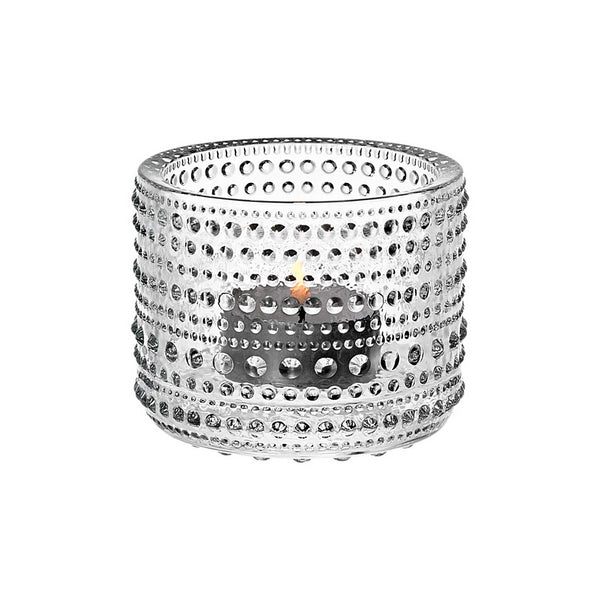 Iittala Kastehelmi Tealight candleholder 64mm clear. Article Number 1007578. EAN 6411920059766.