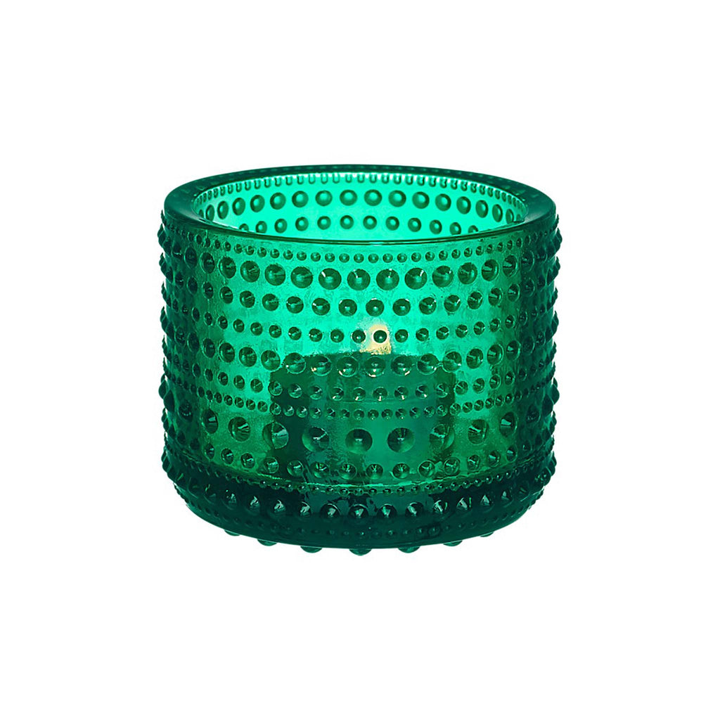 Iittala Kastehelmi Tealight candleholder 64mm emerald. Article No. 1007578.  EAN 6411920059766.