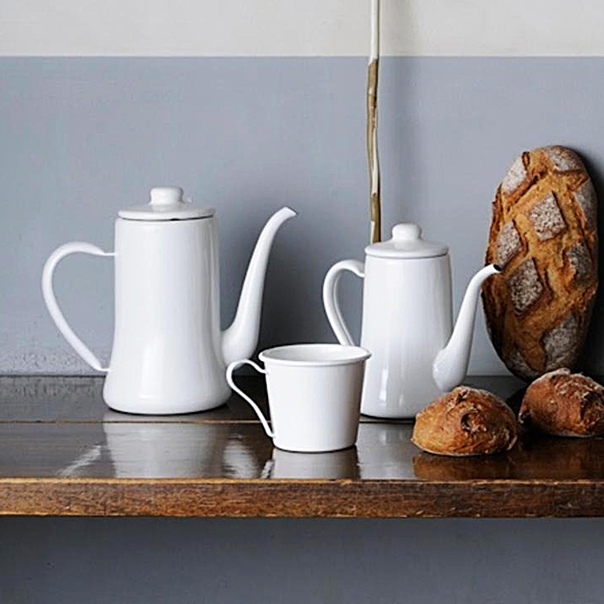 Tsuki Usagi Jirushi Slim Pot 1.2L Enamelware Kettle from Abode NY
