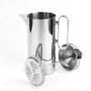 David Mellor cafetière 8 cup stainless steel handle. A new collection of stainless steel cafetières designed by Corin Mellor. Drawing on the company's fine tradition of metalwork design, these press-filter coffee pots are superbly made in stainless steel with a high polish finish.