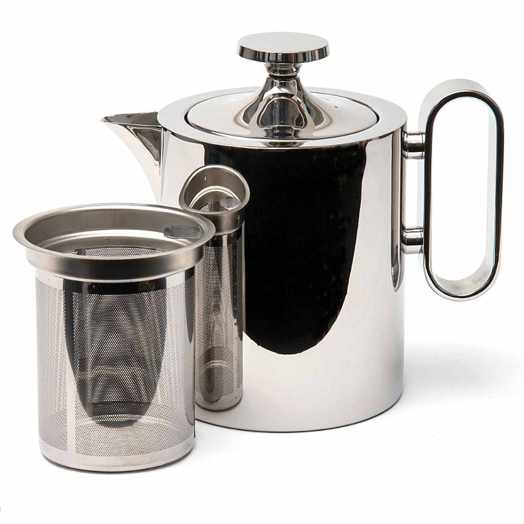 Designed by Corin Mellor, our award-winning stainless steel tableware range has an unmistakably purist design quality. It began with the cafetières but has recently been expanded to become a comprehensive tableware collection, including tea pots, cafetières, sugar pots, creamers, toast racks and trays.