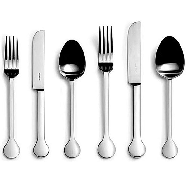 Hoffmann six-piece cutlery place setting. PRODUCT CODE 4991819. Satin finish. Comprising:  1 table knife 1 dessert knife 1 table fork 1 dessert fork 1 soup spoon 1 dessert spoon.