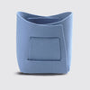 Kori Felt Basket by Kasper Nyman for Verso Design. VK1-13 in blue grey. 5.13" x 4" x 5.13" assembled; 0.3cm / 0.125" thick.