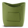 Kori Felt Basket by Kasper Nyman for Verso Design. VK3-07 in green. 9.5" x 7.88" x 9.5" assembled; 0.3cm / 0.125" thickness.