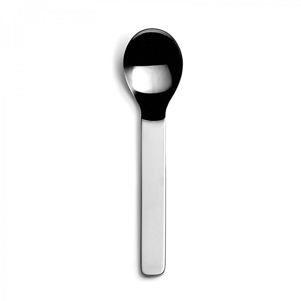DAVID MELLOR CUTLERY Minimal serving spoon. Length: 20.4cm Width: 5.2cm Material: 18/10 stainless steel Dishwasher safe: Yes. PRODUCT CODE 2520861.
