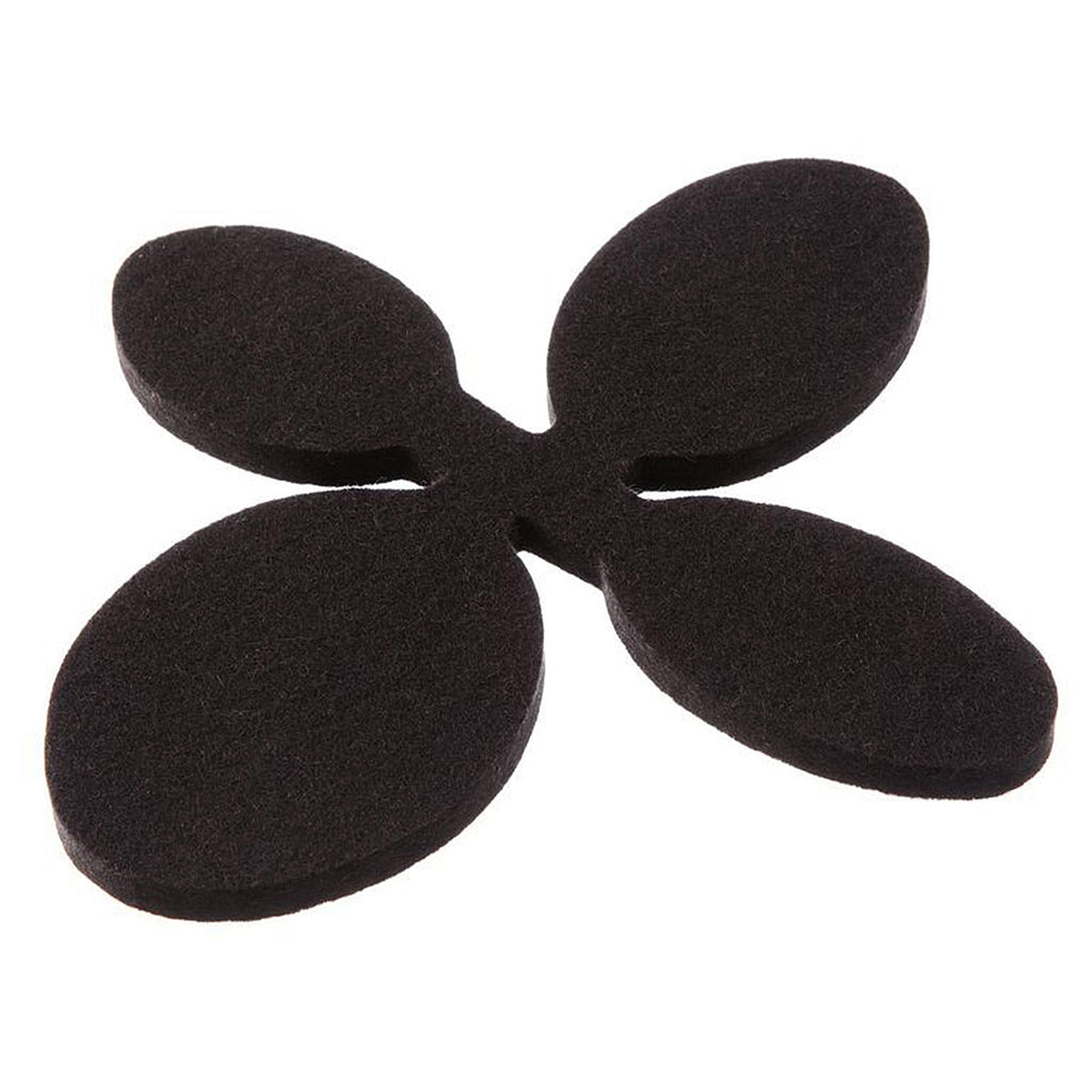 Verso  Design PAPU TRIVET, SMALL in dark grey. The PAPU collection includes small and long trivets and matching oval-shaped trivets and placemat.  Design: Tuttu Sillanpää Material: 100% wool felt Size: 18.5 × 20 × 0,8 cm.