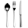 Pride silver plate cutlery place setting. Now an acknowledged modern classic, the gently tapered hollow knife handles, delicate curves and refined proportions give ‘Pride’ its exceptional beauty and understated elegance.