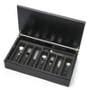 DAVID MELLOR CUTLERY Provençal black 58-piece cutlery canteen oak. Handmade black stained oak canteen box containing:  8 table knives 8 dessert knives 8 table forks 8 dessert forks 8 soup spoons 8 dessert spoons 8 tea spoons 2 serving spoons. PRODUCT CODE 4992632.