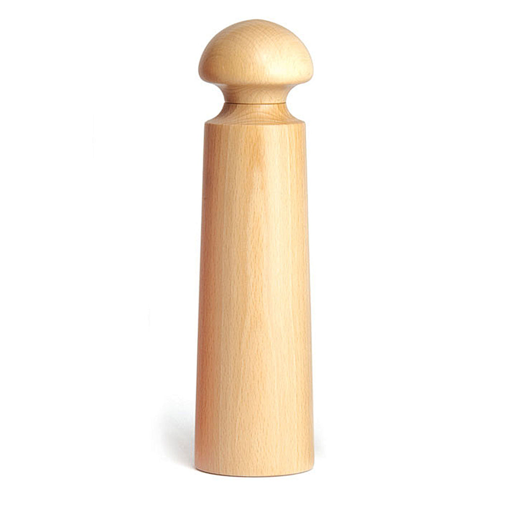 David Mellor large salt/pepper mill natural. PRODUCT CODE 1801038. Height: 25cm Diameter: 6.8cm Material: European Beech, ceramic.