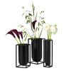 By Lassen Kubus Black Vase Collection. Left to right: Lily, Lolo; and Flora.