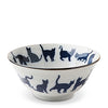 Blue & White Cat Parade 5.75" Bowl. J5160.