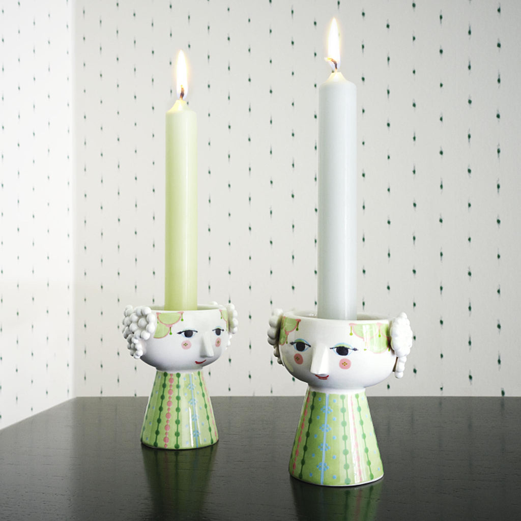 Bjørn Wiinblad Eva Candle Holder, Light Green 54044.