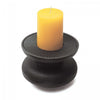 David Mellor tall cast iron candleholder. 4741022. David Mellor's cast iron candleholders were originally designed in 1969, the year when our shop in Sloane Square first opened. We recently located an iron foundry with the traditional skills to make these now classic Swinging Sixties design. The matte black bowls have ridged inserts.