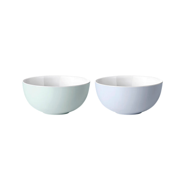 Stelton A/S Emma bowl Ø 14 cm 2 Pcs By HolmbäckNordentoft Danish Modern 2.0. Item number: X-206. Serve fresh green salad in the two small bowls from the Emma collection, or use them as snack bowls. The characteristic clean lines and delicate bluegreen tone-in-tone colours have turned the Emma range into a new design classic for everyday use.