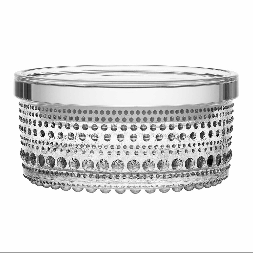 Iittala Kastehelmi Jar 116x57mm clear. ART. No. 1015375. EAN 6411923652049.