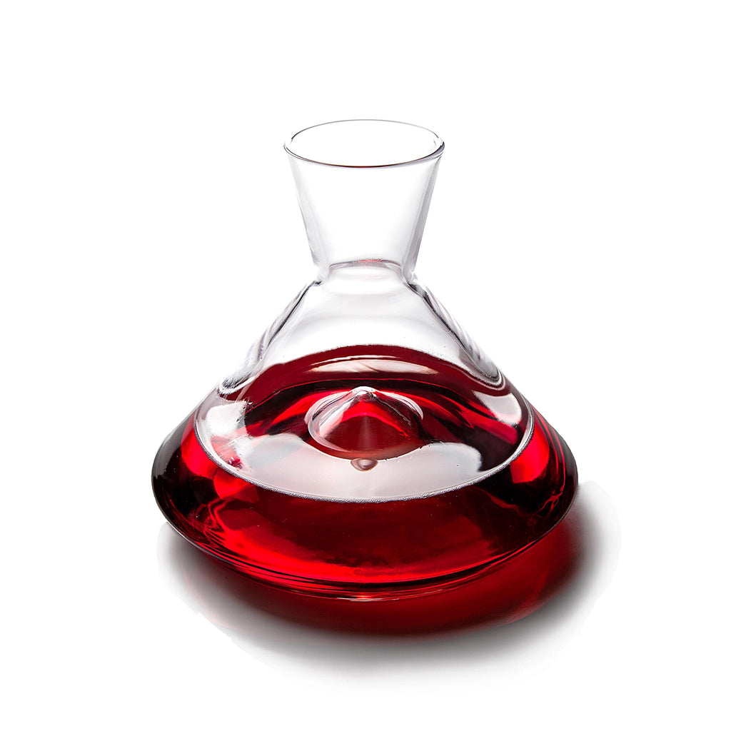Monti-Decanter by Sempli. When wine is decanted, the oxygen exposure allows the flavors to develop in seconds, not years, so you get a brighter bouquet and clearer tasting notes.