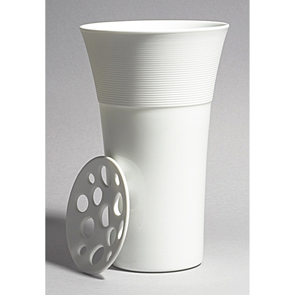 Porcelaines Bousquet Stripe Vase with Flower Frog