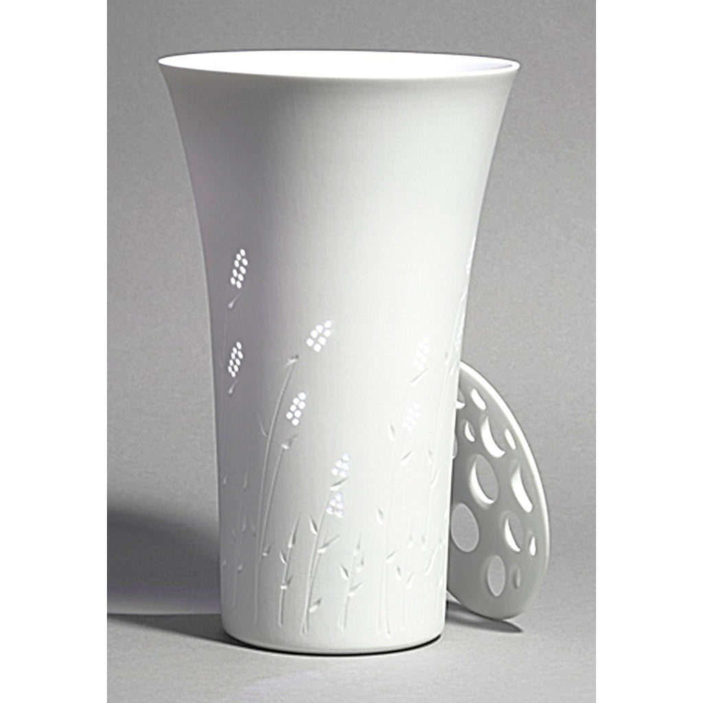 Porcelaines Bousquet Wheat porcelain vase with flower frog