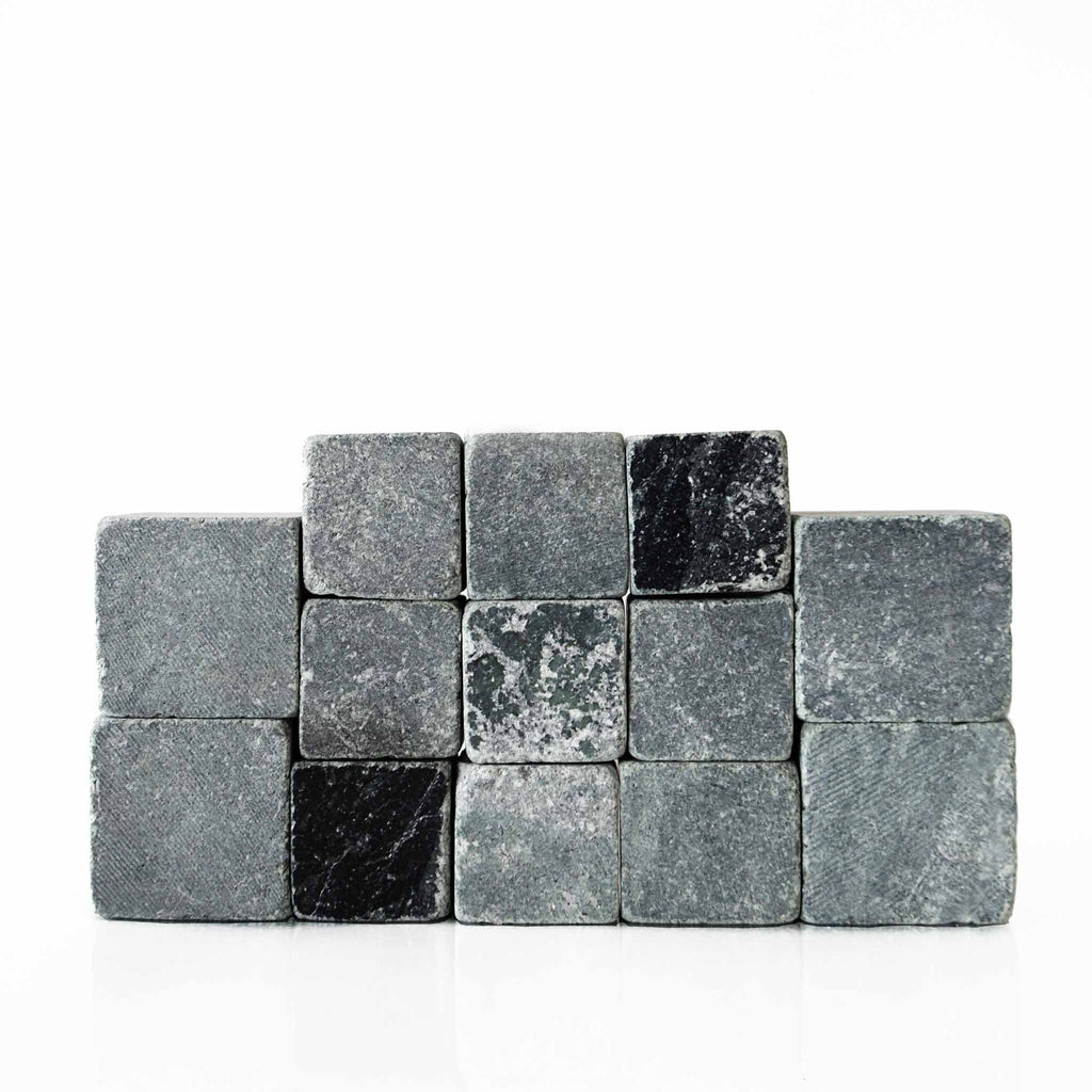 SPARQ WHISKEY ROCKS (S/13 MIX). The Original Soapstone Whiskey Rocks, These innovative ice cube substitutes will  chill your favorite spirit without diluting it.  Set of 13 stone cubes.