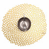 Chilewich Dahlia Round placemat in gold 100142-003.